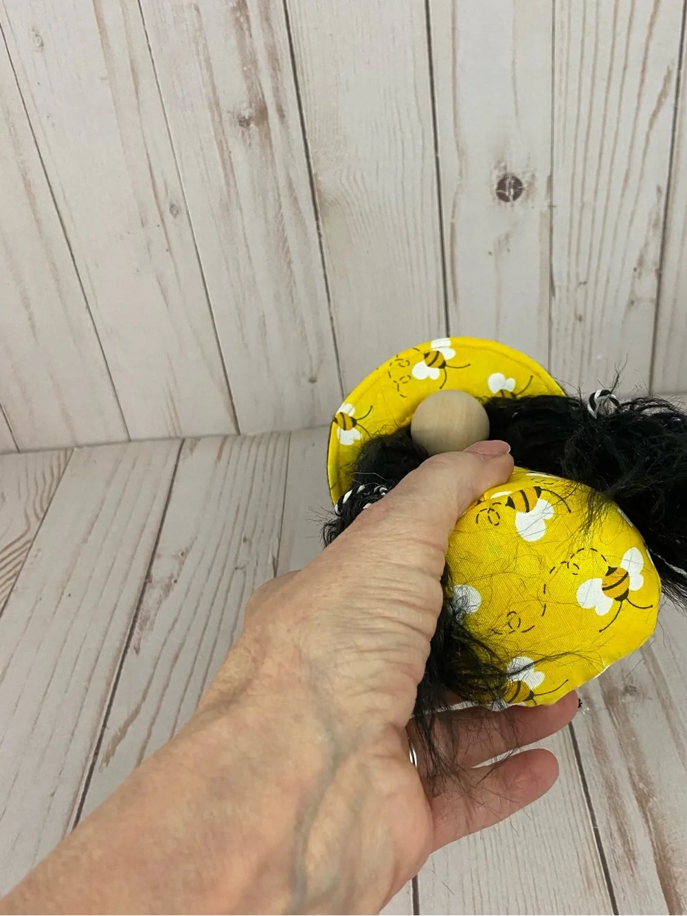Handmade Bee Gnome Girl – Spring Summer Decor, Bumble Bee Tiered Tray Gnome - Picture 14 of 14